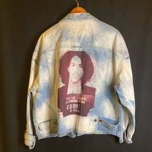 Vintage jean jacket w/ Prince mugshot